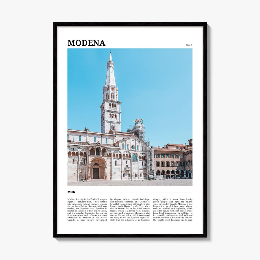 Modena Travel Poster, framed poster mockup