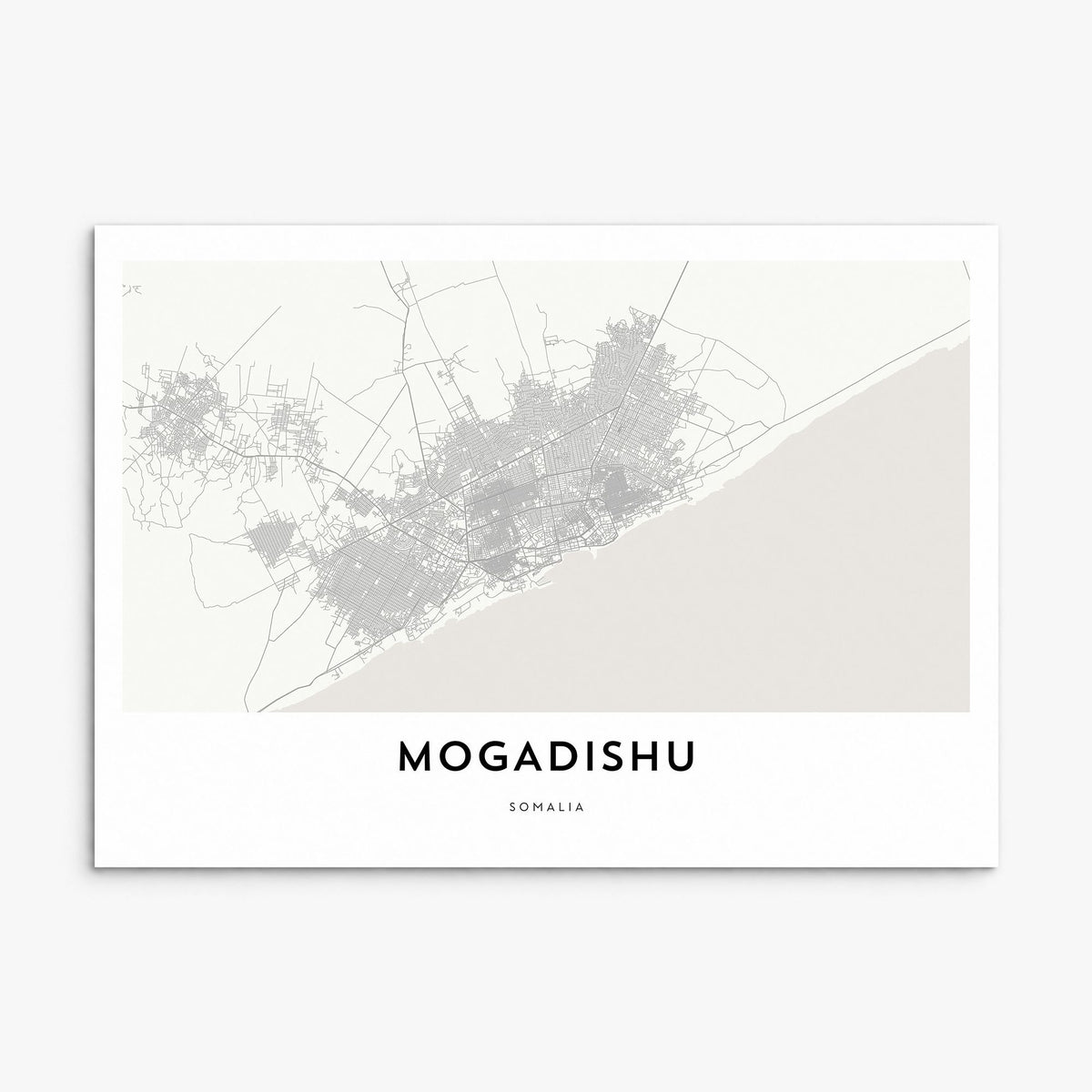 Mogadishu Map Poster, print only (unframed)