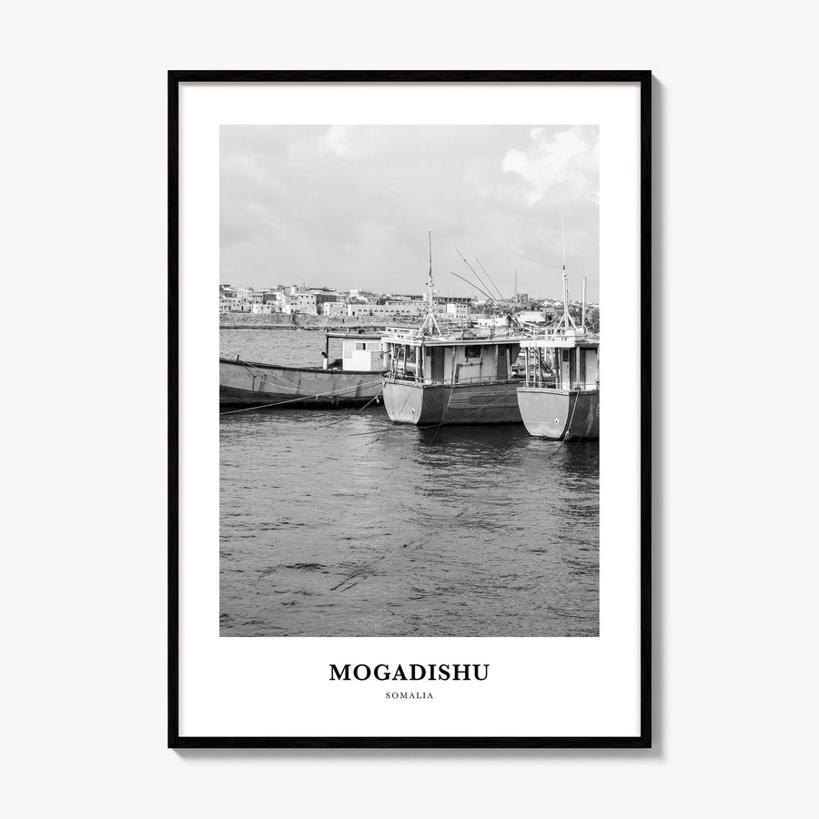 Mogadishu Classic Poster, framed poster mockup