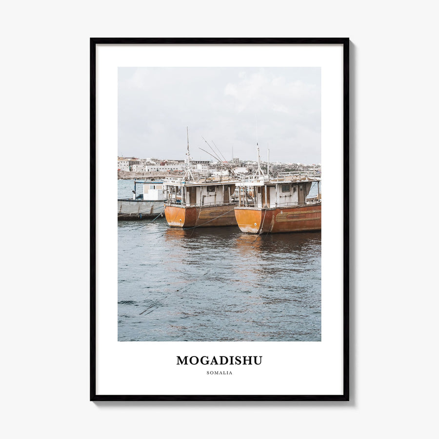 Mogadishu Classic Poster, framed poster mockup