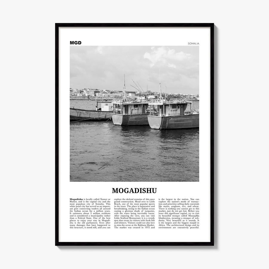 Mogadishu Newspaper Poster, framed poster mockup