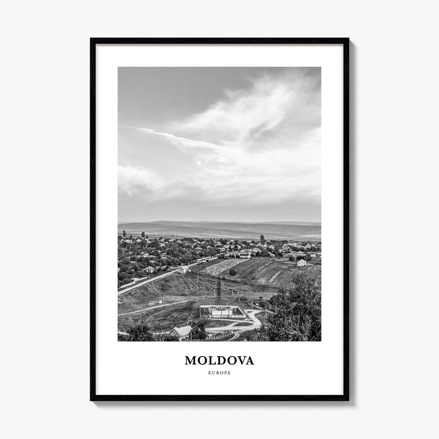 Moldova Classic Poster, framed poster mockup