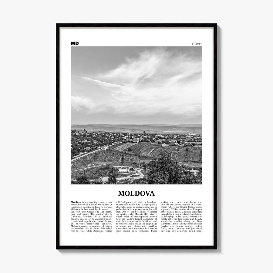 Moldova Newspaper Poster, framed poster mockup