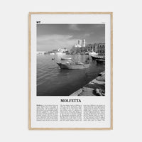 Molfetta Poster Natural Wood / 8x12 in Nbourhood Travel B&W Poster