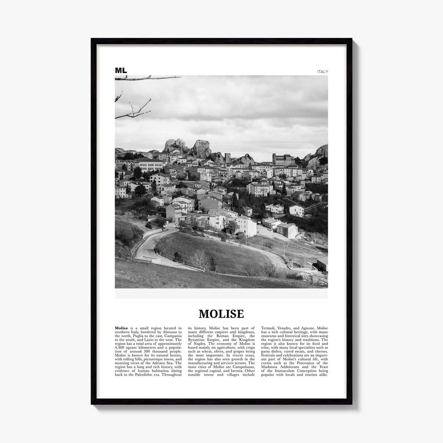 Molise Newspaper Poster, framed poster mockup