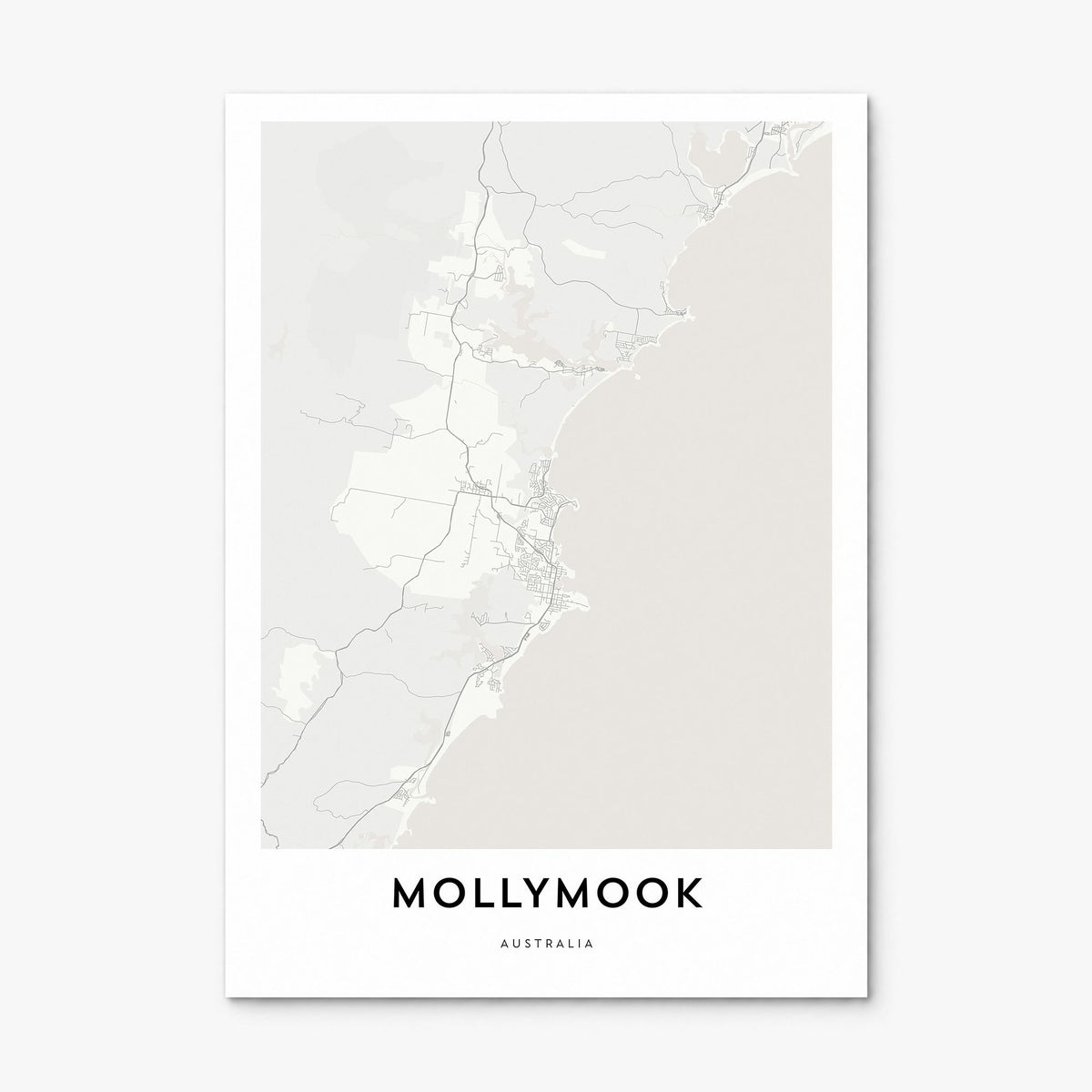 Mollymook Map Poster, print only (unframed)