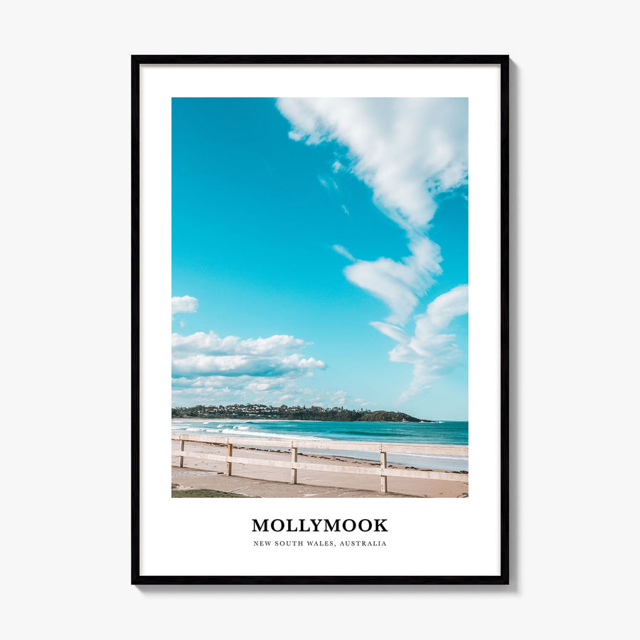 Mollymook Classic Poster, framed poster mockup