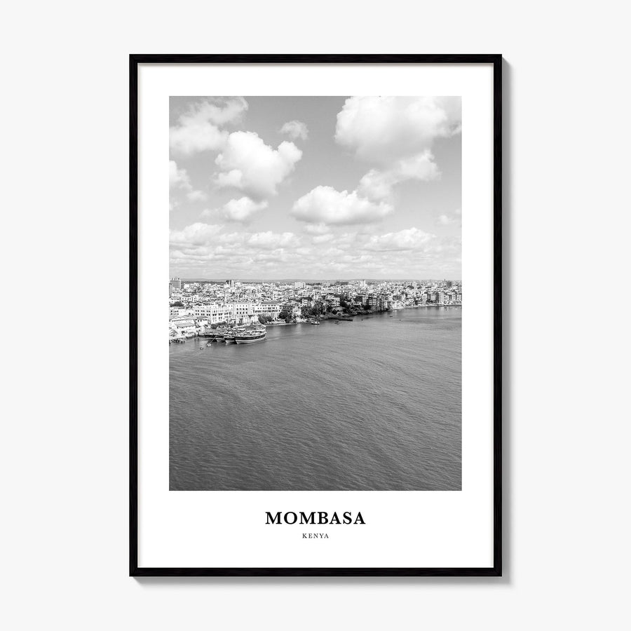 Mombasa Classic Poster, framed poster mockup