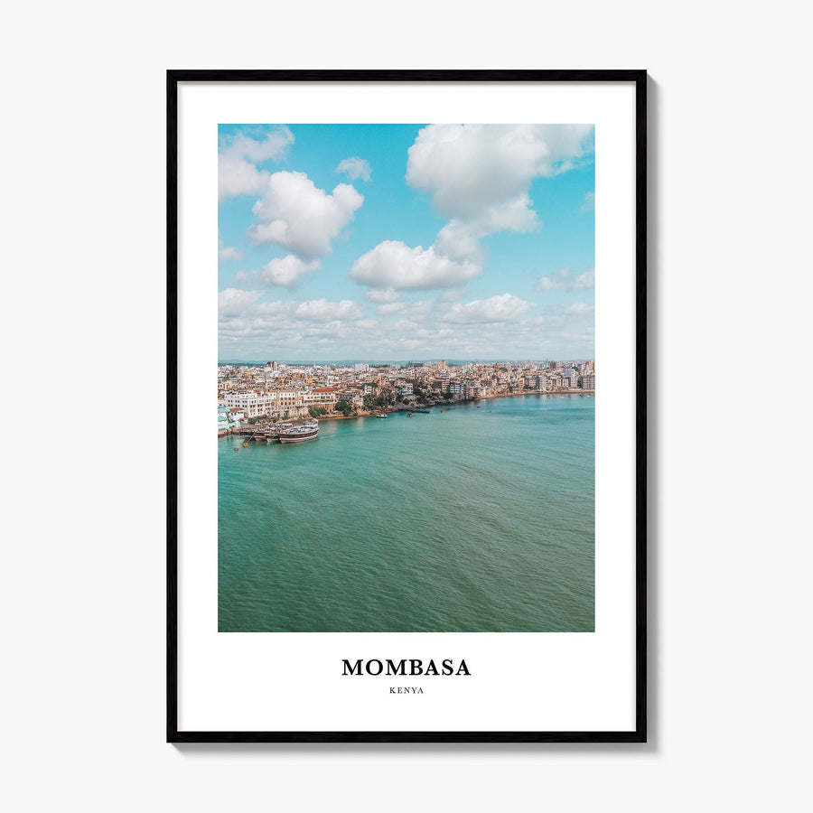 Mombasa Classic Poster, framed poster mockup