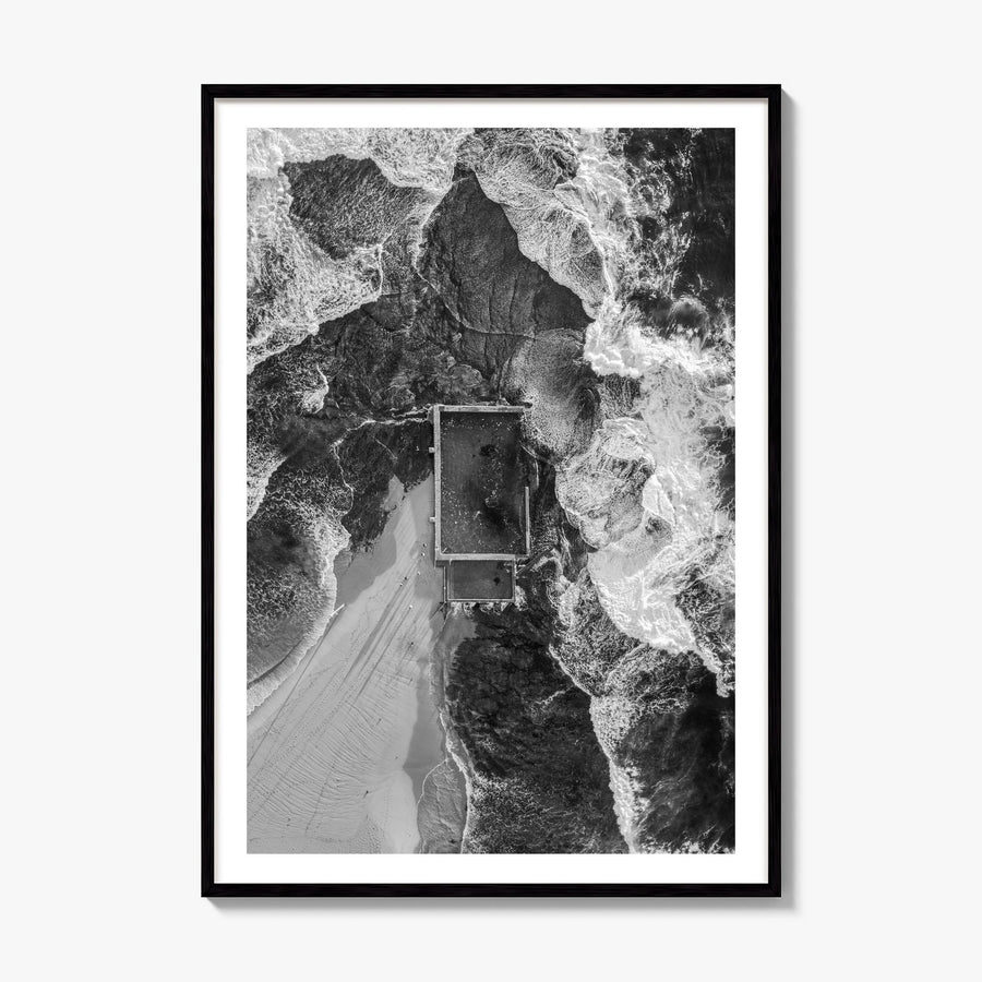 Mona Vale Photo Poster, framed poster mockup, white border