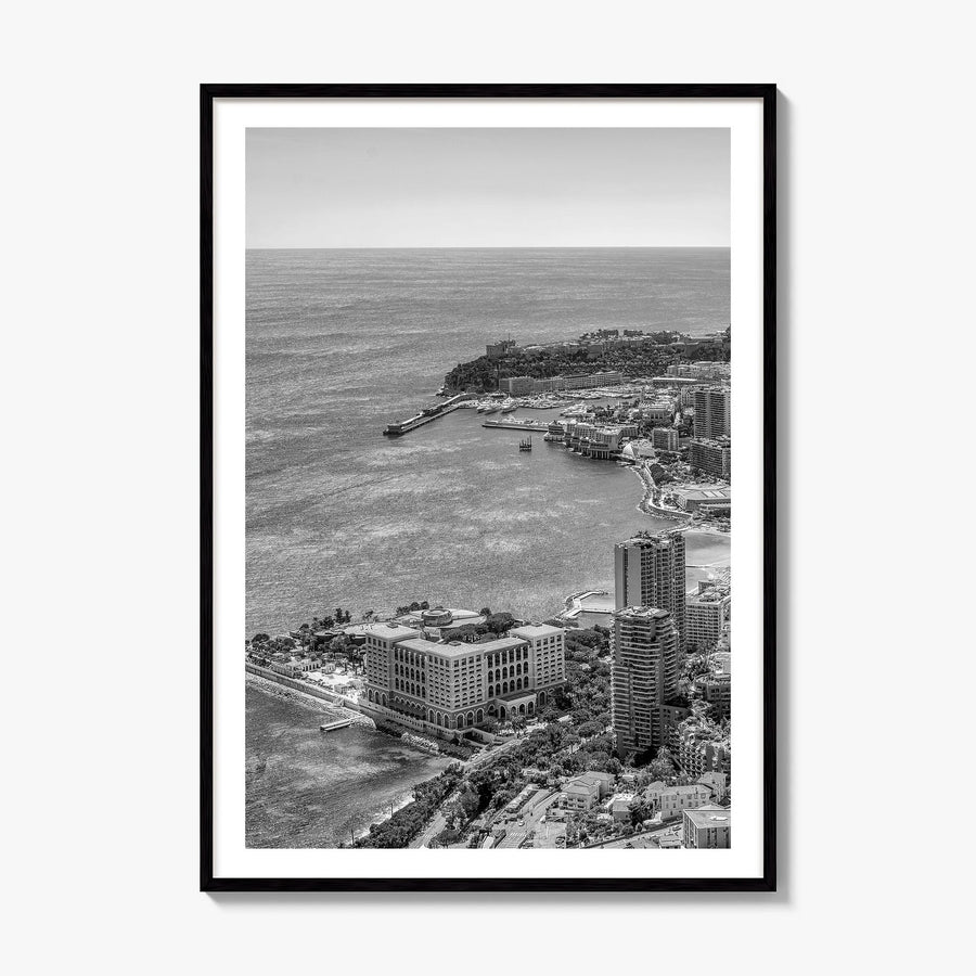 Monaco Photo Poster, framed poster mockup, white border