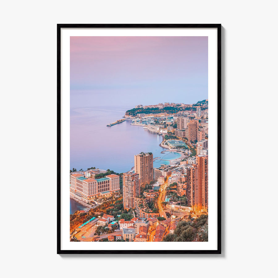 Monaco Photo Poster, framed poster mockup, white border