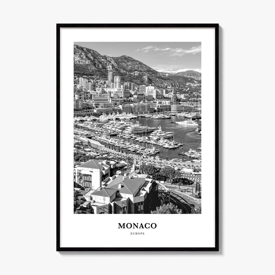 Monaco Classic Poster, framed poster mockup
