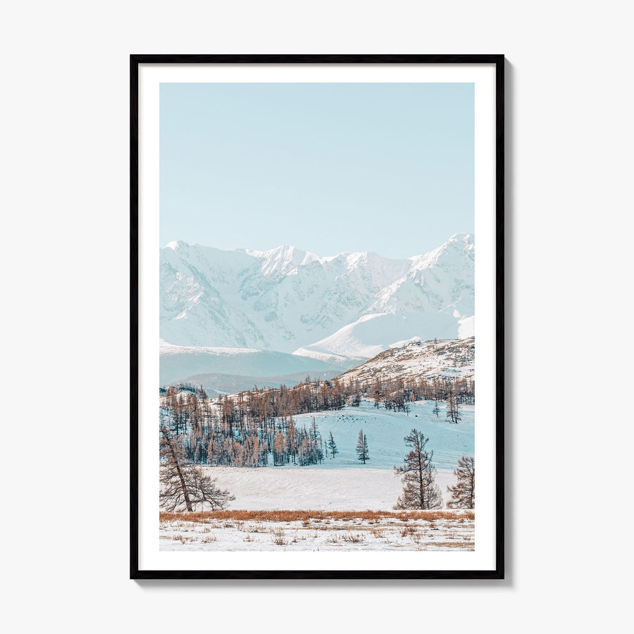 Mongolia Photo Poster, framed poster mockup, white border