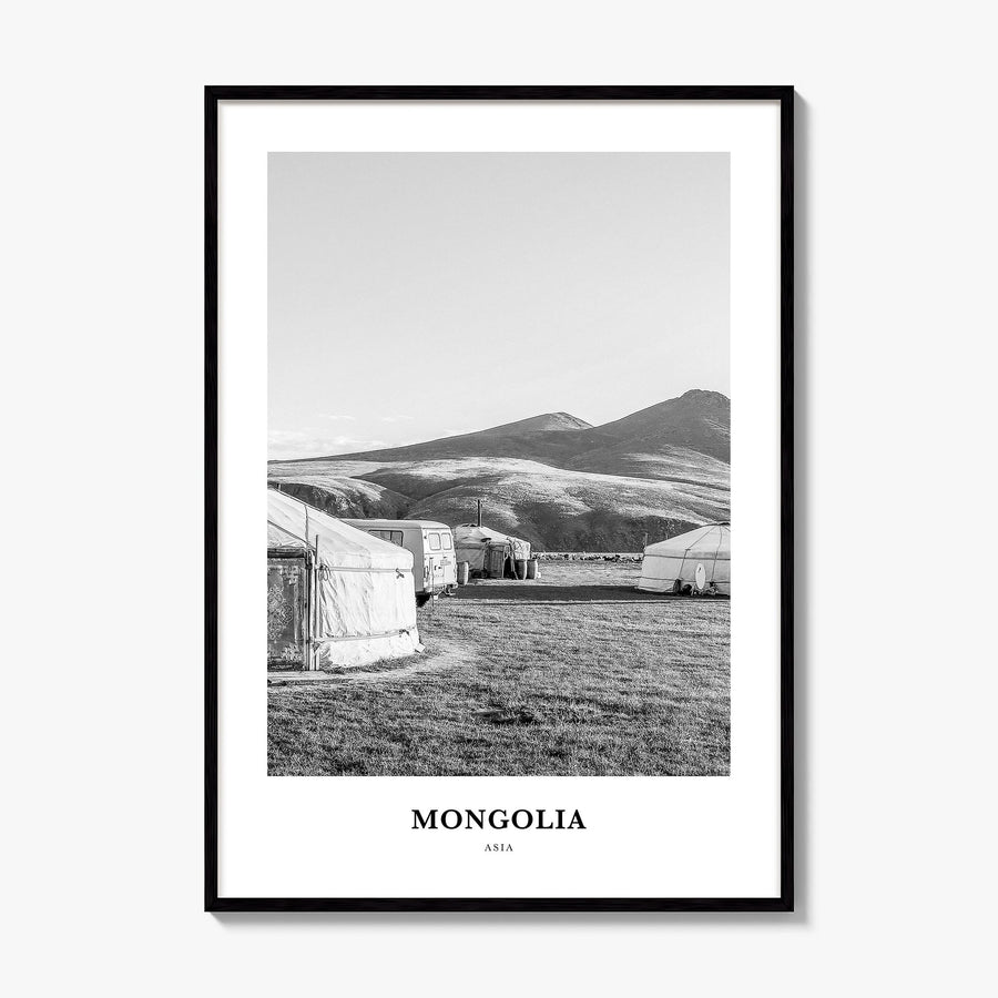Mongolia Classic Poster, framed poster mockup