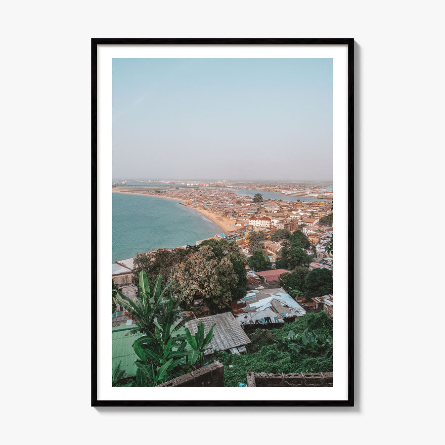 Monrovia Photo Poster, framed poster mockup, white border