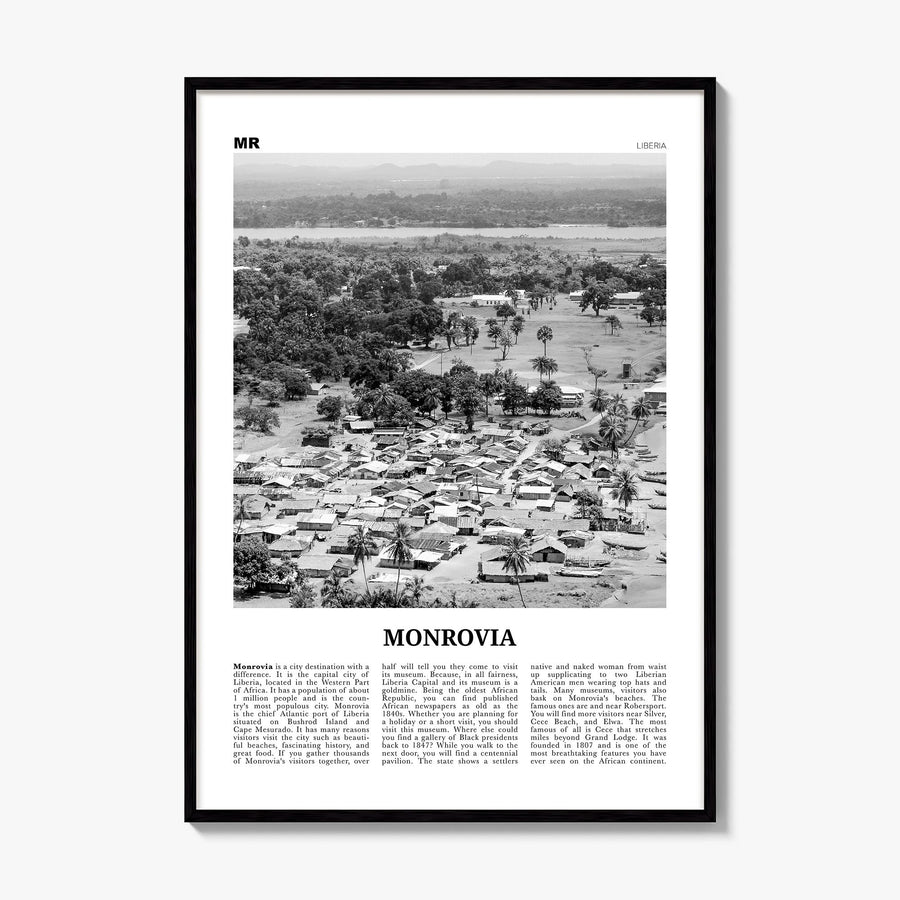 Monrovia Newspaper Poster, framed poster mockup