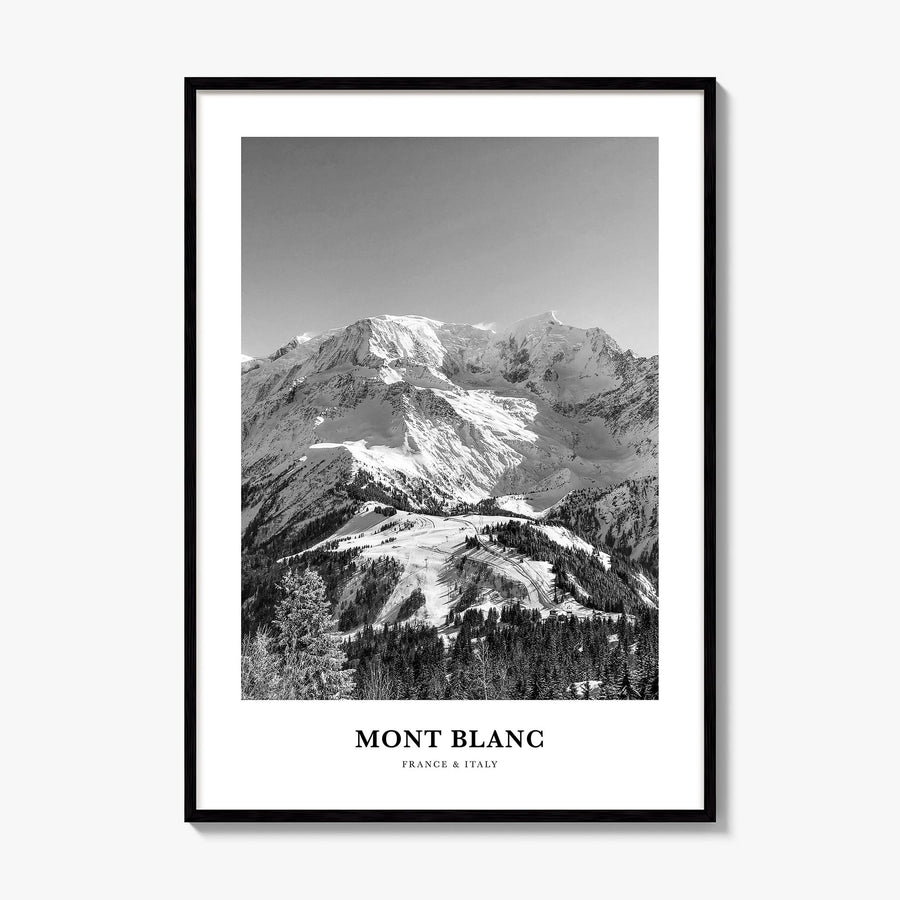 Mont Blanc Classic Poster, framed poster mockup