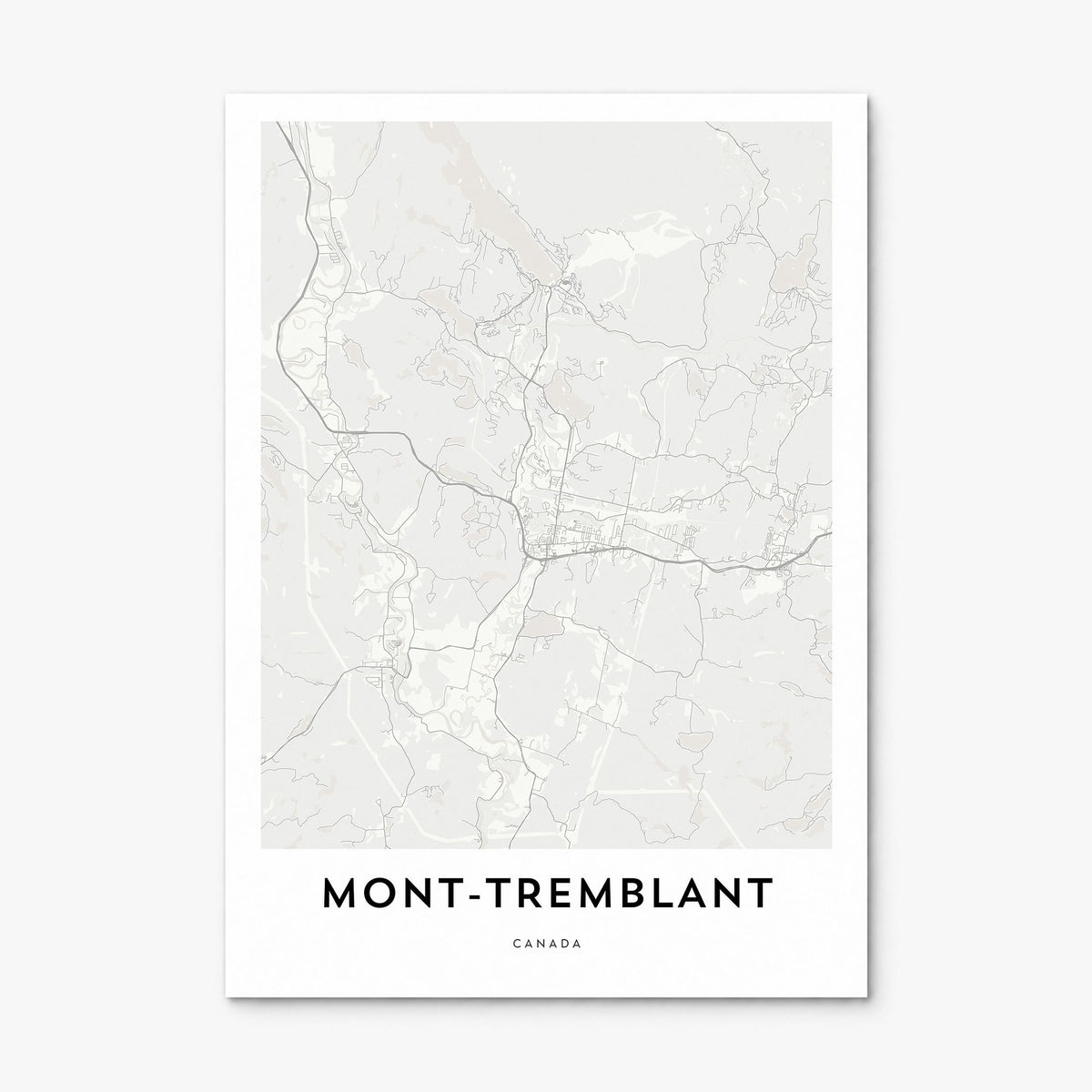 Mont-Tremblant Map Poster, print only (unframed)