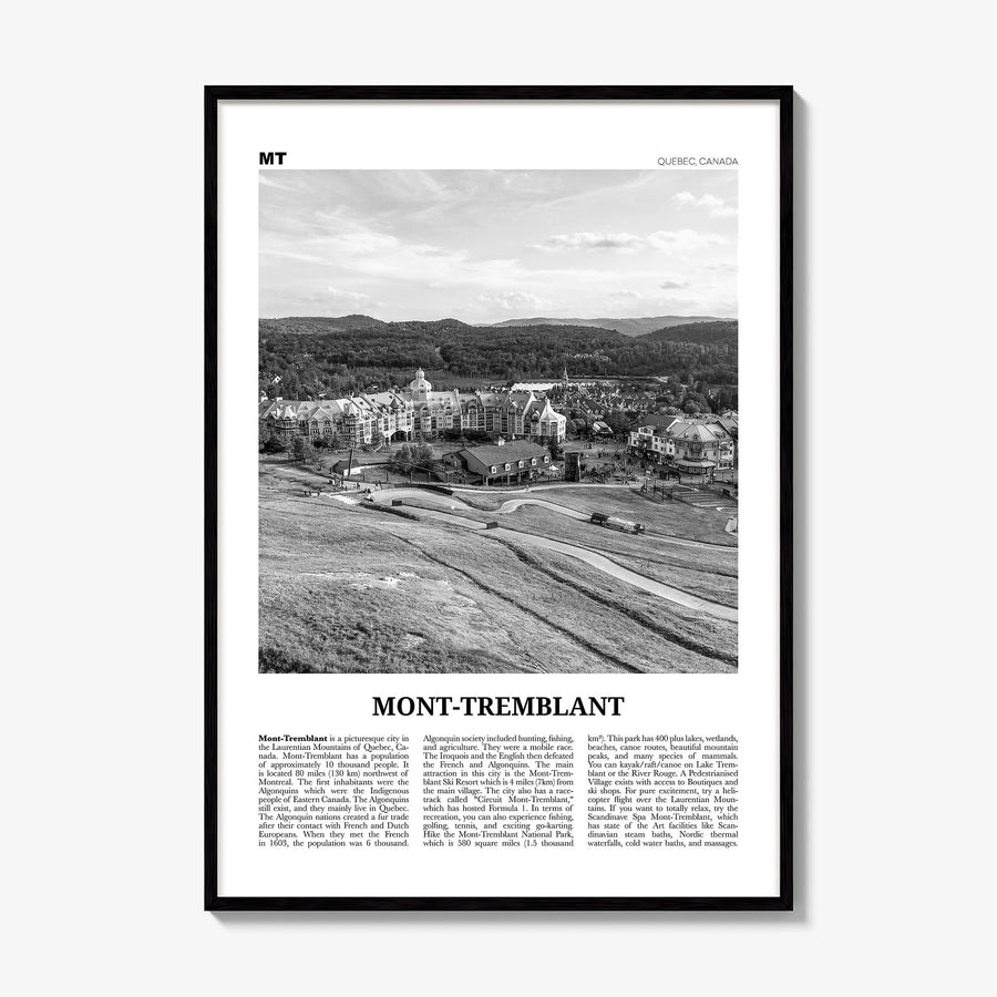 Mont-Tremblant Newspaper Poster, framed poster mockup