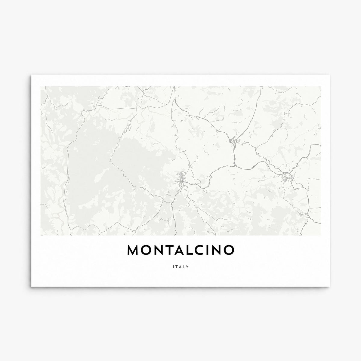 Montalcino Map Poster, print only (unframed)