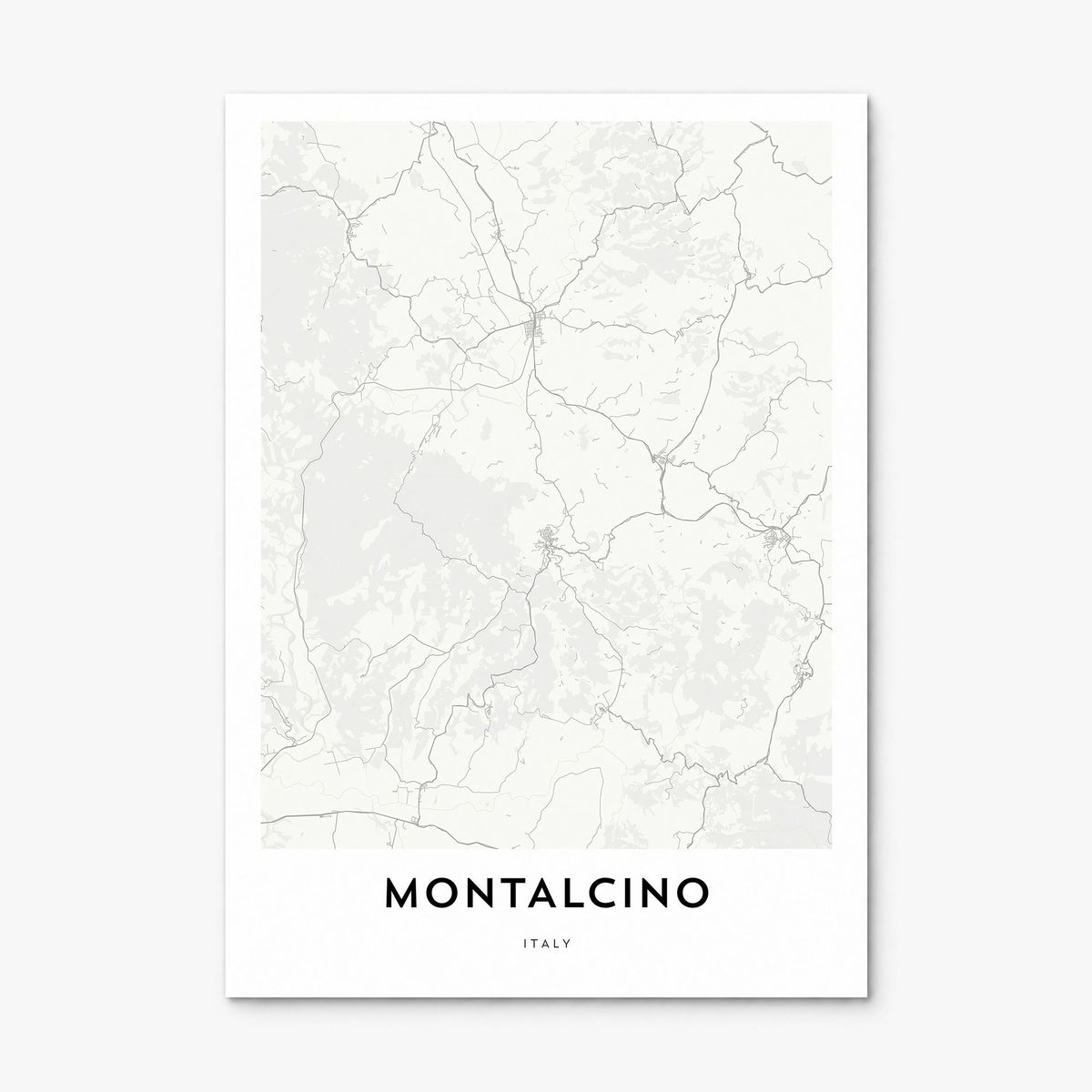 Montalcino Map Poster, print only (unframed)
