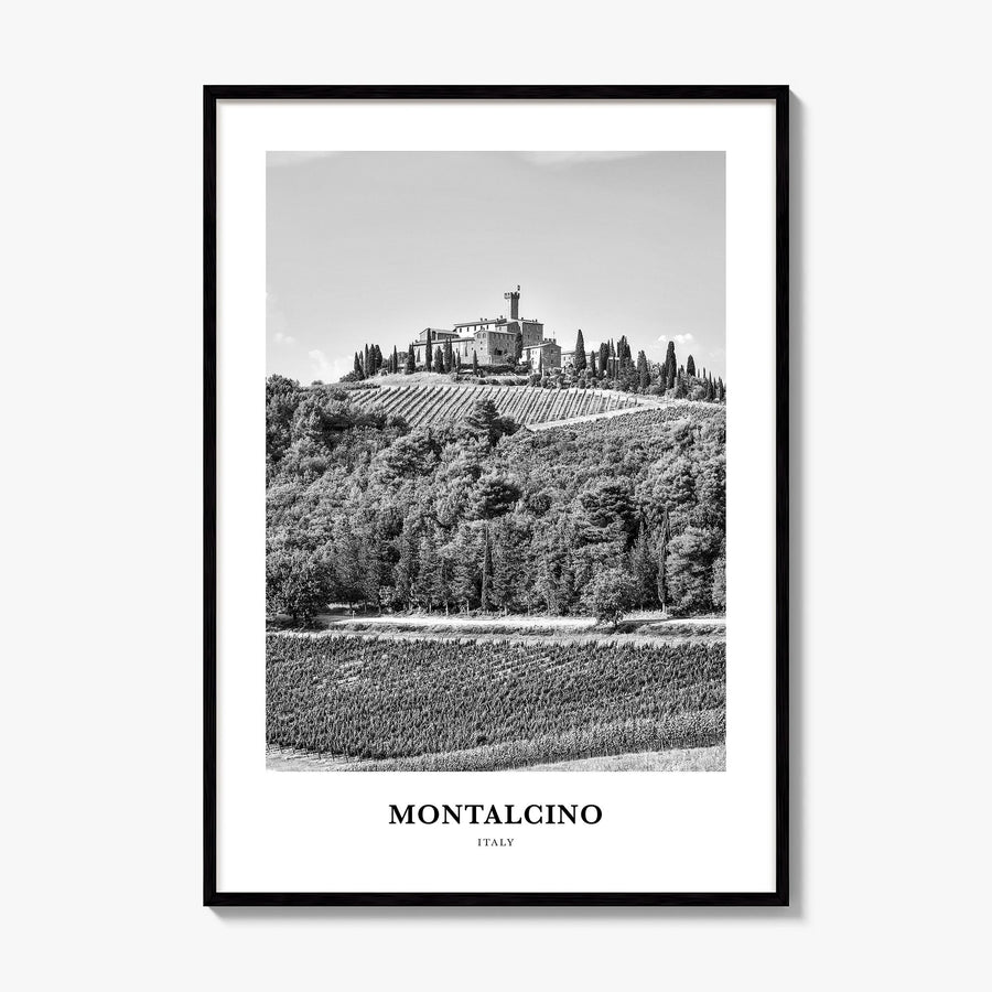 Montalcino Classic Poster, framed poster mockup