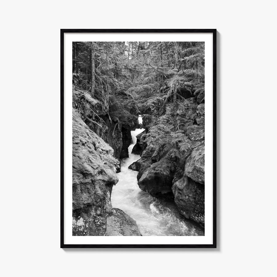 Montana no. 2 black & white photo poster of United States – vertical wall art, unframed print shown in interior mockup
