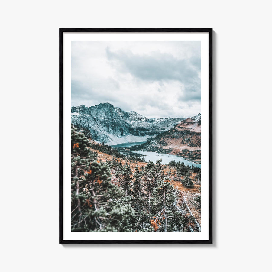 Montana no. 2 colorful photo poster of United States – vertical wall art, unframed print shown in interior mockup