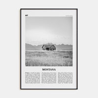 Montana No 2 Poster None / 8x12 in Nbourhood Travel B&W Poster