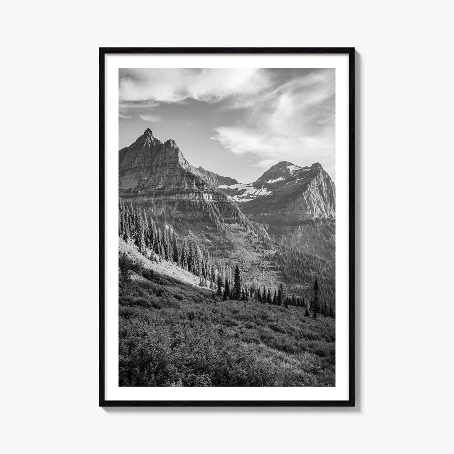 Montana no. 3 black & white photo poster of United States – vertical wall art, unframed print shown in interior mockup