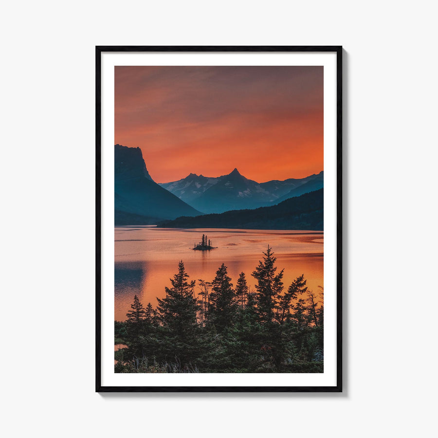 Montana no. 3 colorful photo poster of United States – vertical wall art, unframed print shown in interior mockup