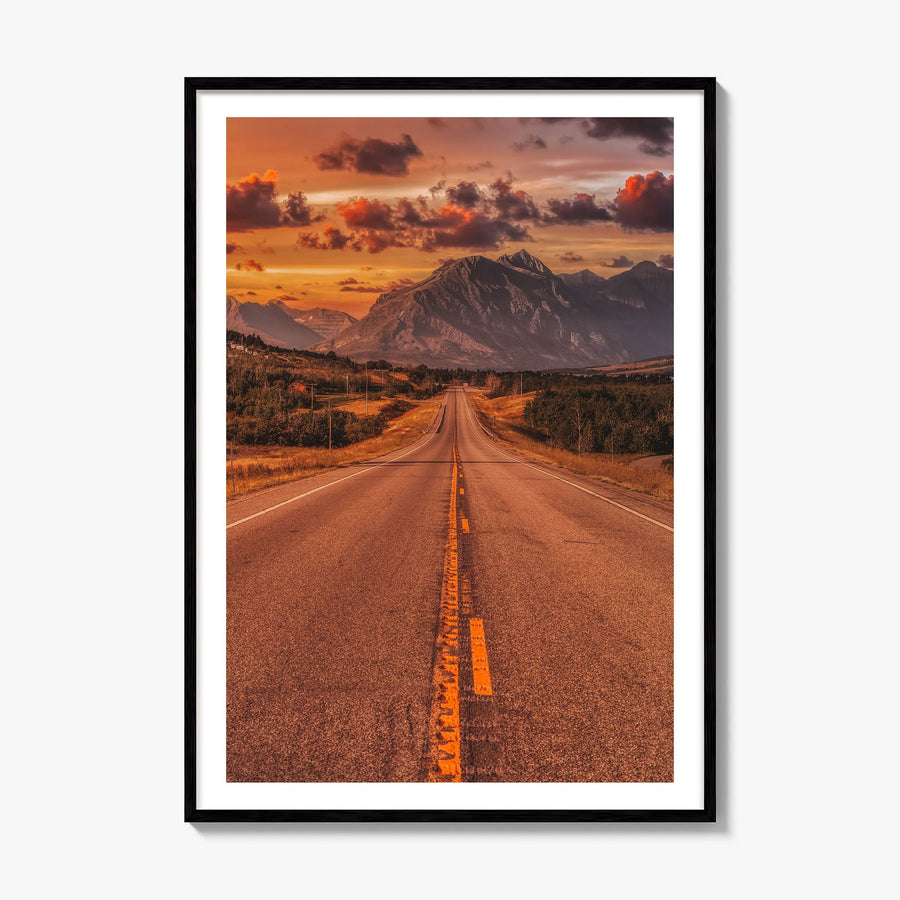 Montana Photo No 1 Poster, framed poster mockup, white border