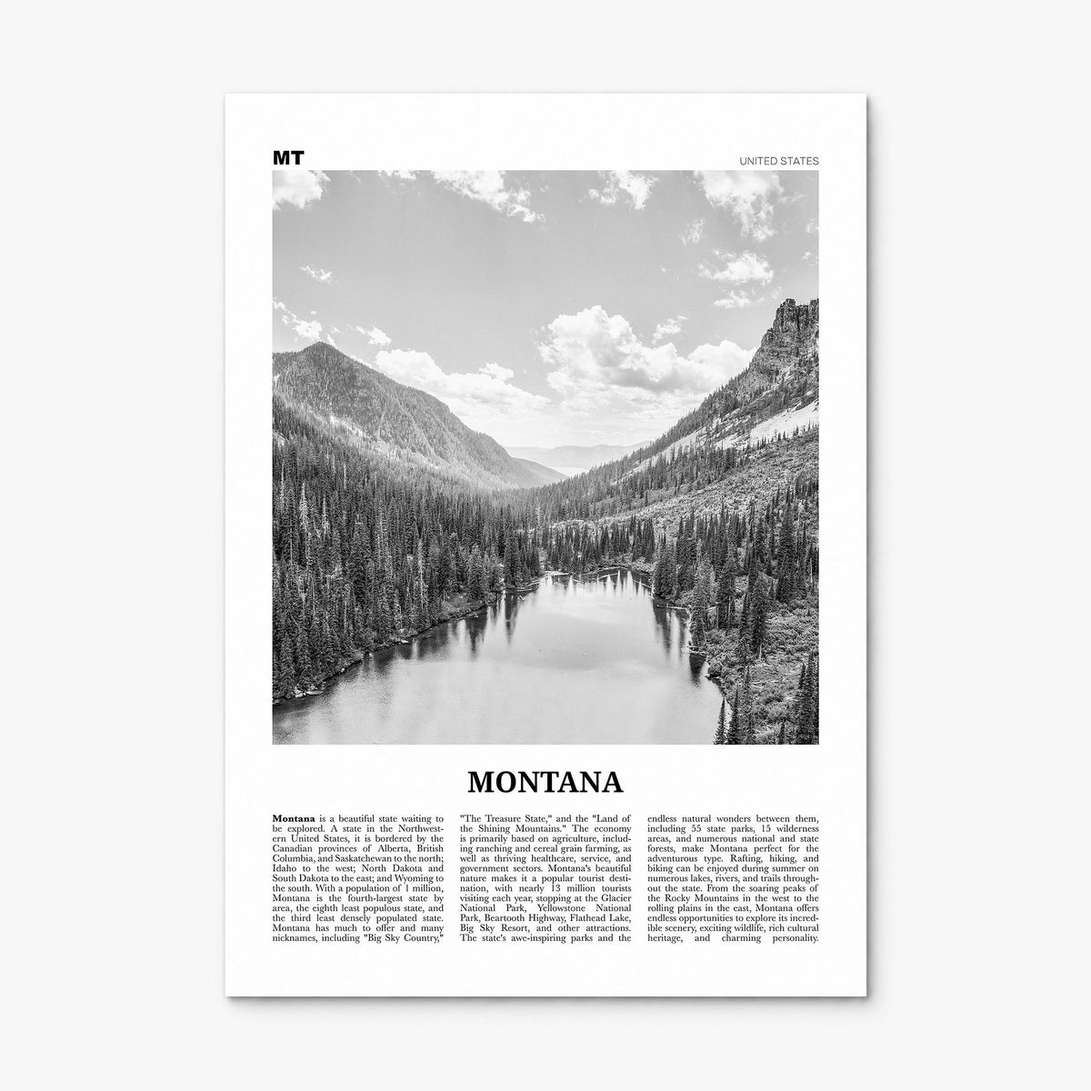 Montana Newspaper No 1 Poster, print only (unframed)