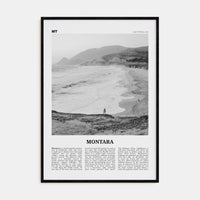 Montara Poster Black Wood / 8x12 in Nbourhood Travel B&W Poster