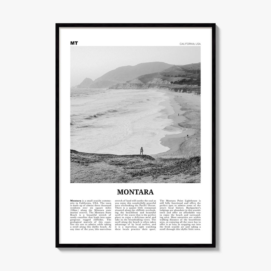 Montara Newspaper Poster, framed poster mockup