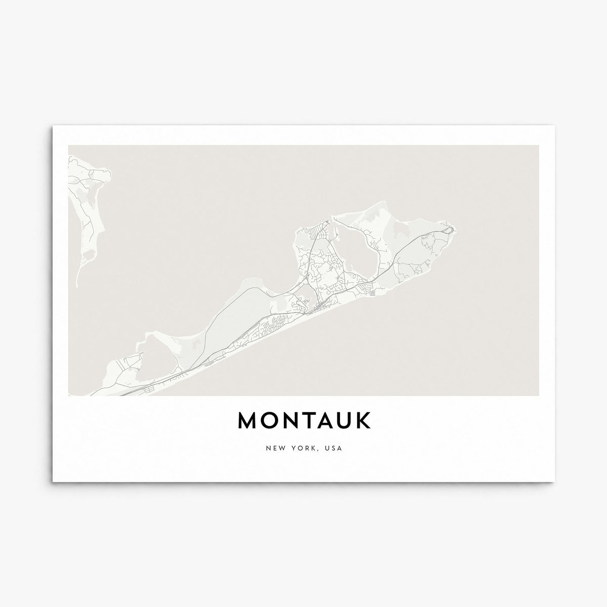 Montauk Map Poster, print only (unframed)