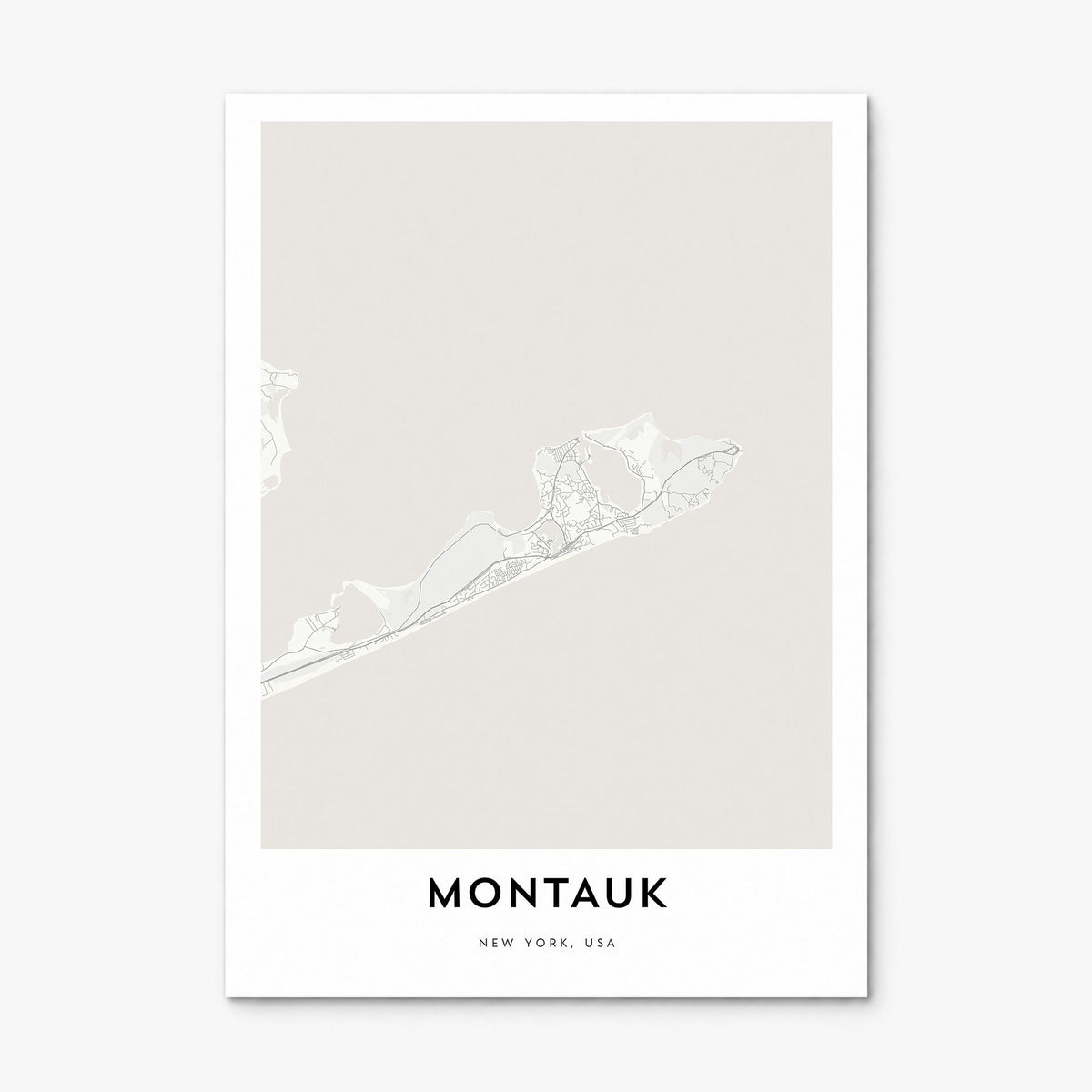 Montauk Map Poster, print only (unframed)