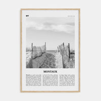 Montauk No 1 Poster Natural Wood / 8x12 in Nbourhood Travel B&W Poster