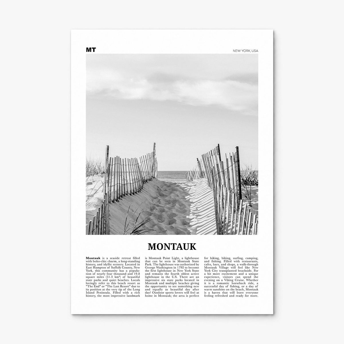 Montauk Newspaper No 1 Poster, print only (unframed)