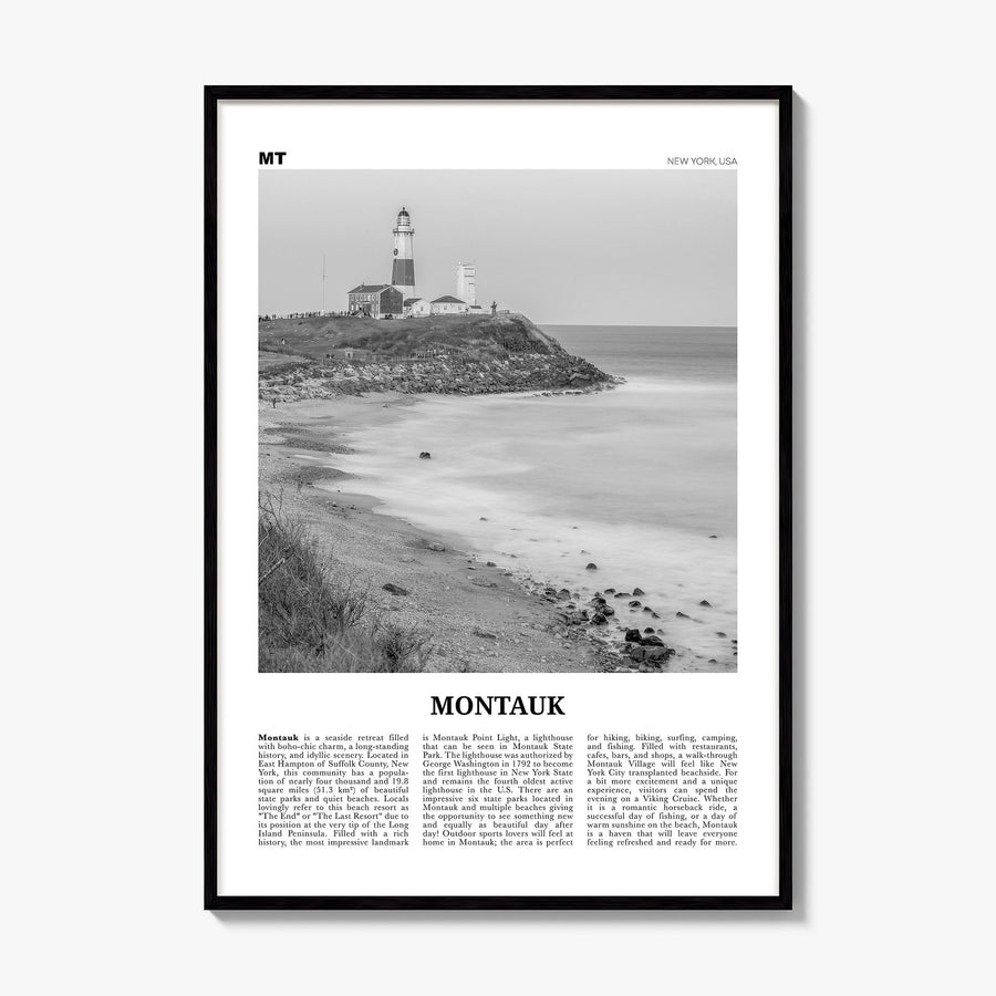 Montauk Newspaper No 2 Poster, framed poster mockup