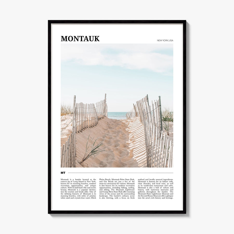 Montauk Travel Poster, framed poster mockup