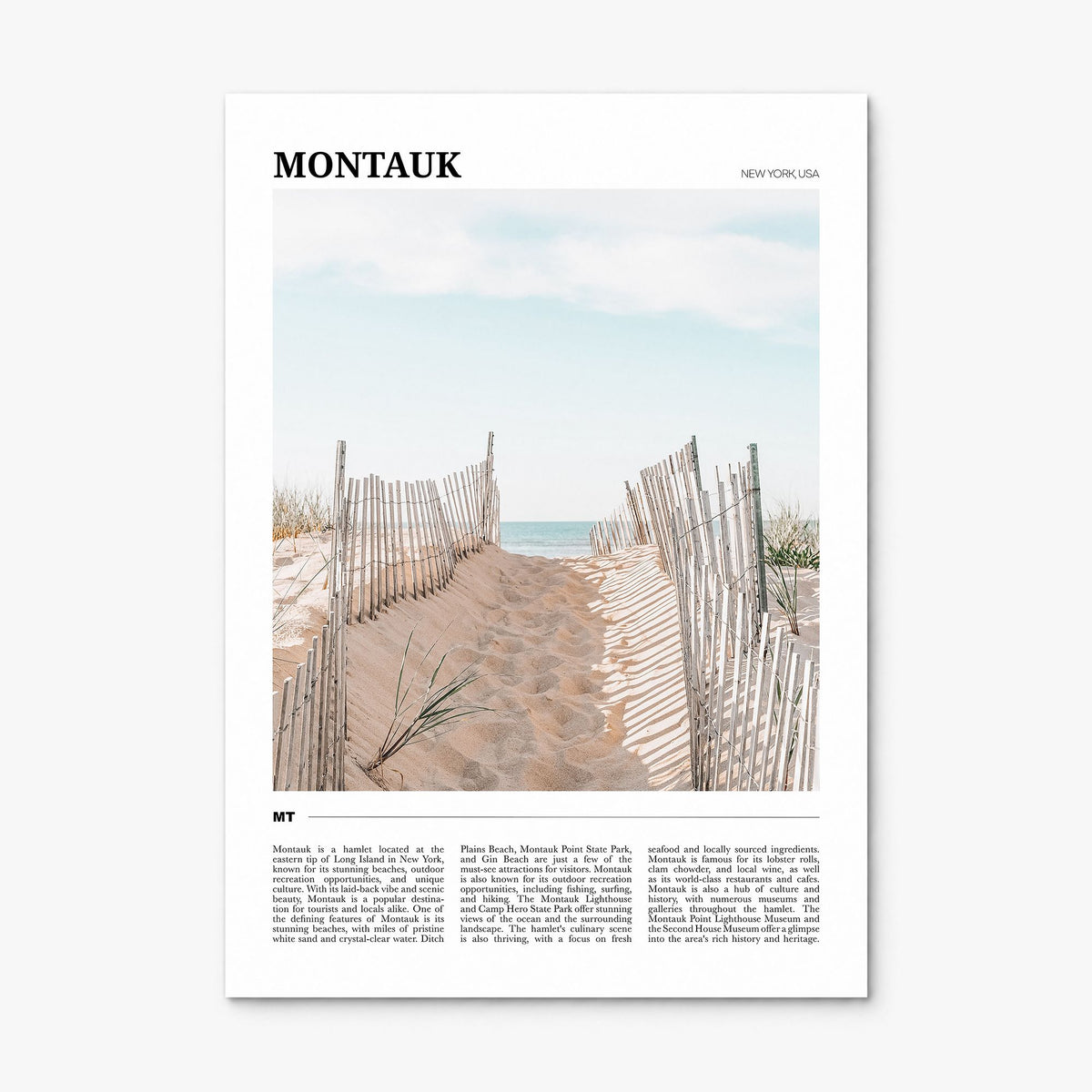 Montauk Travel Poster, print only (unframed)