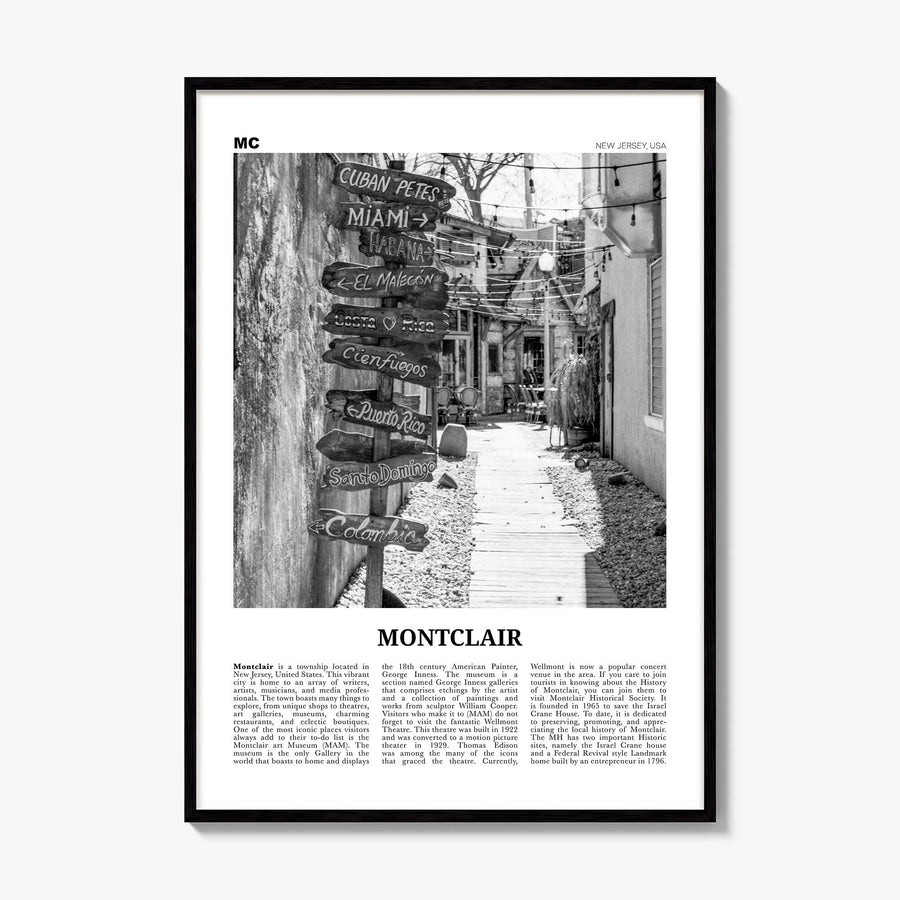 Montclair Newspaper Poster, framed poster mockup
