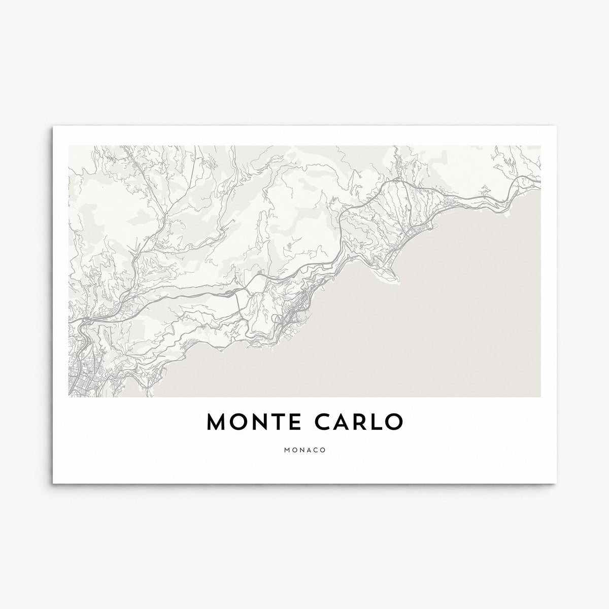Monte Carlo Map Poster, print only (unframed)