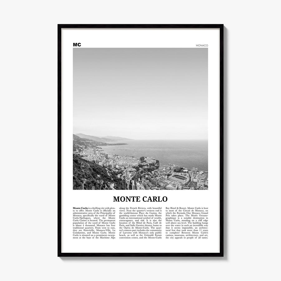 Monte Carlo Newspaper Poster, framed poster mockup