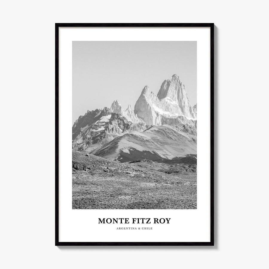 Monte Fitz Roy Classic Poster, framed poster mockup