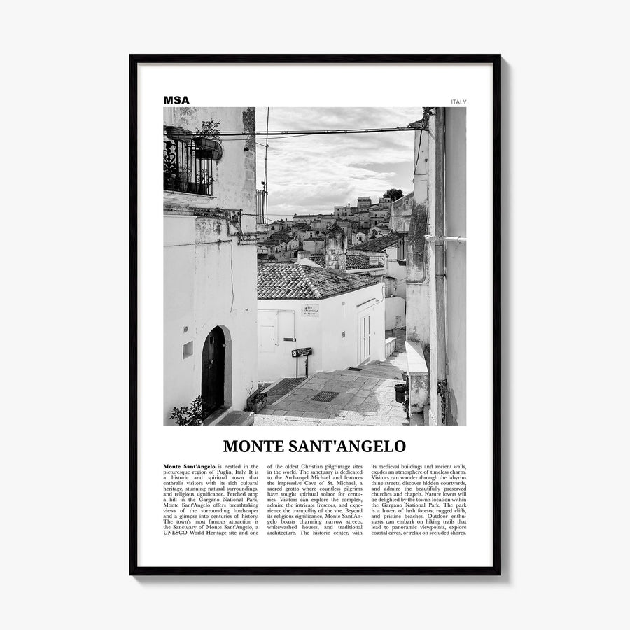 Monte Sant'Angelo Newspaper Poster, framed poster mockup