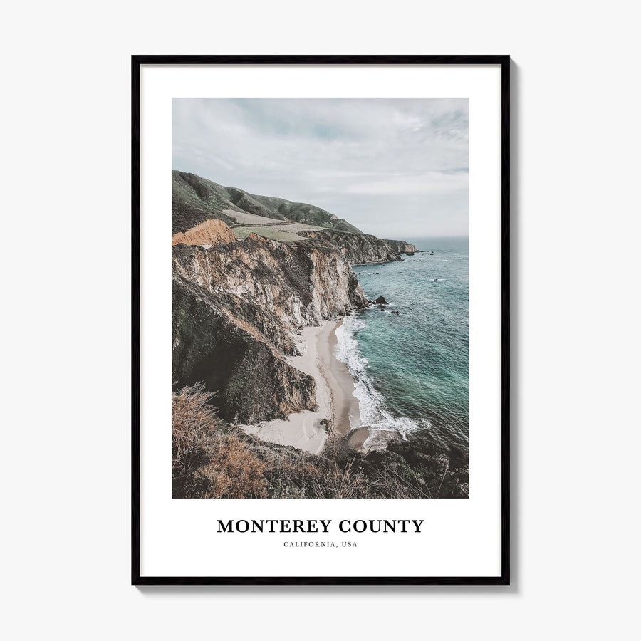 Monterey County Classic Poster, framed poster mockup