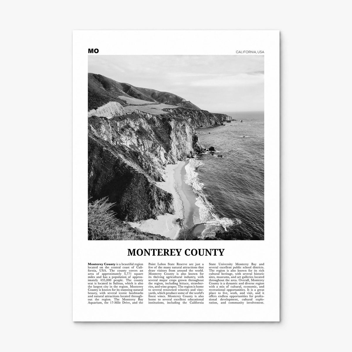 Monterey County Newspaper Poster, print only (unframed)